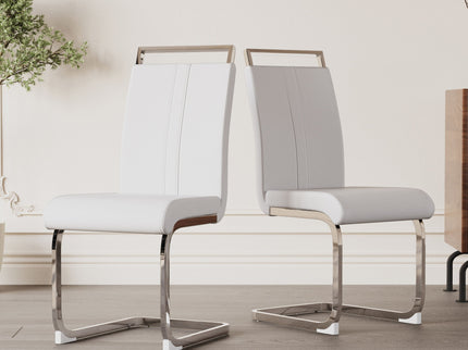 Modern Dining Chairs With Padded Seat, High Back