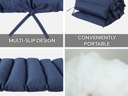 2 Piece Outdoor Chaise Lounge Chair Cushion Set