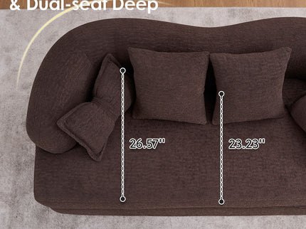 Foldable Sofa Bed, Boneless Couch Convertible Sleeper With 4 Pillows