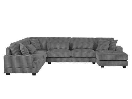 Oversized Sectional Sofa U - Shaped Sofa Couch Modern Sofa Upholstered In Soft With A Chaise Lounge For Living Room