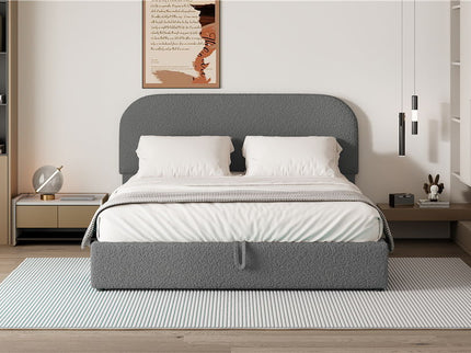 Upholstered Platform Bed With Hydraulic Storage System