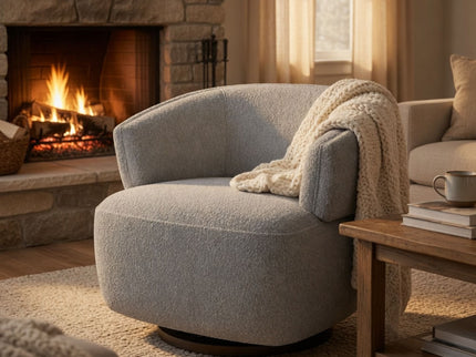 Swivel Barrel Accent Oversized Club Chair