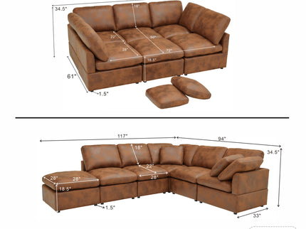 Deep Modular Cloud Sofa, Freely Configurable