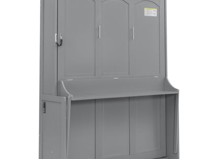 Murphy Bed With Desk, LED Lights And USB Charging Station