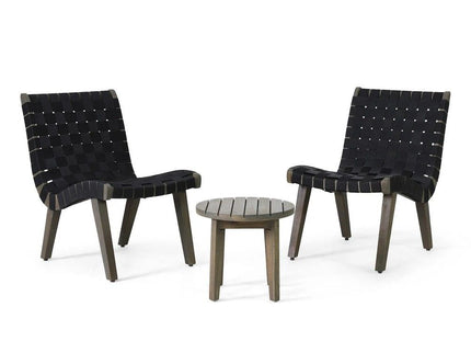 Outdoor 3 Piece Rope Weave Patio Seating Set