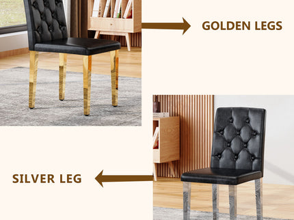Dining Chairs With Ergonomic Buckle Backrest Comfort