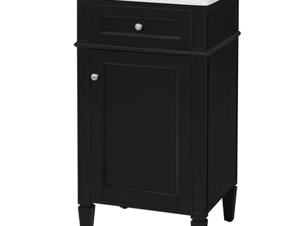 French Style Bathroom Vanity With Sink, Soft-Closing Door, Adjustable Shelf, Rectangular Design