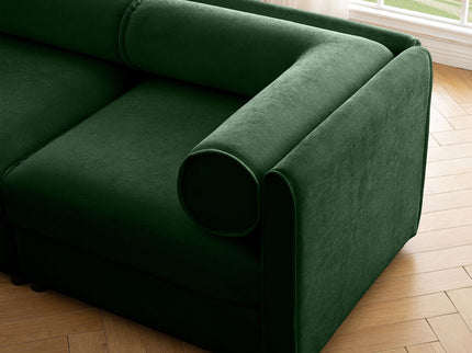 Modern (Set of 6) Modular Sectional Sofa With Storage Soft Cylindrical Design For Living Room - Green