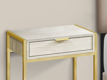 Accent Side Table, Storage Drawer, Spacious Tabletop