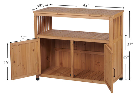 Patio Bar Table Set With Storage