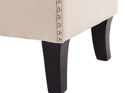 Kathy - Roll Arm Entryway Accent Bench - Sky Neutral Beige