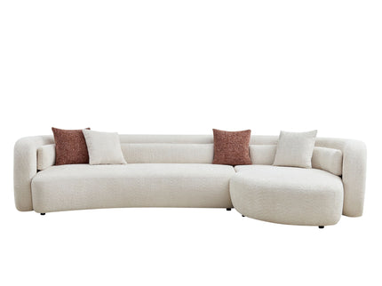 Curved Sectional Sofa, L - Shape Modular Chaise