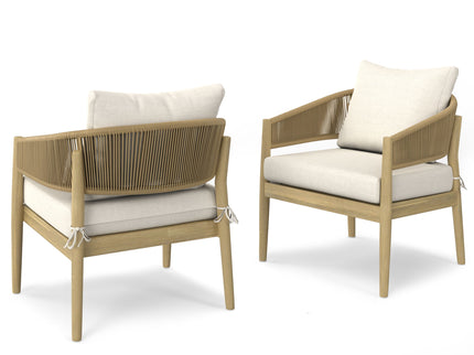 Bayshore - Outdoor Conversation Chair (Set of 2) - Natural