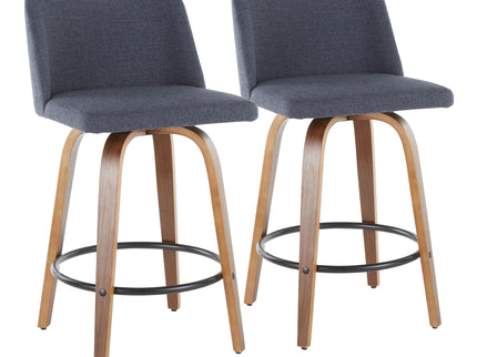 Toriano - Mid Century Modern, Counter Stool (Set of 2)