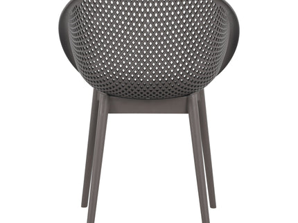 2 Piece Durable Single Chair With Hollow Out Design