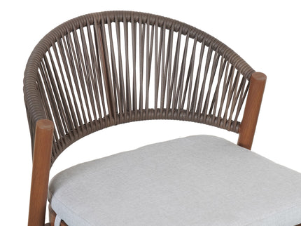Outdoor 26" Counter Height Metal Frame Counter Stools With Scallop Shaped Backrest & Water Resistant Cushions