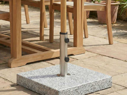Umbrella Holder Square 55 Lbs Umbrella Base - Natural / Gray