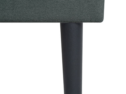 Modern Upholstered Platform Bed Frame With Button Tufted Fabric Headboard