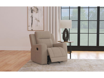 Slater - Upholstered Recliner Chair With Manual Recline - Taupe