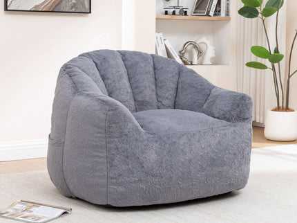 Beanbag Chair, Beanbag Sofa Chair With Armrests Stuffed High Density Foam