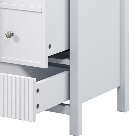 Bathroom Vanity With Separate Sink, Soft Close Doors And 4 Drawers