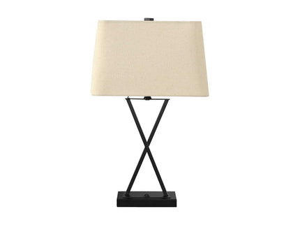 Lighting, Table Lamp, USB Port Included, Resin, Transitional - Black
