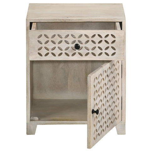 1 Door Accent Cabinet With Drawer - Beige