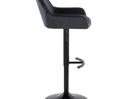 Daniella - Contemporary Adjustable Barstool With Swivel With Rounded T Footrest (Set of 2)