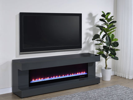 TV Stand Fireplace Console With Bluetooth Speaker