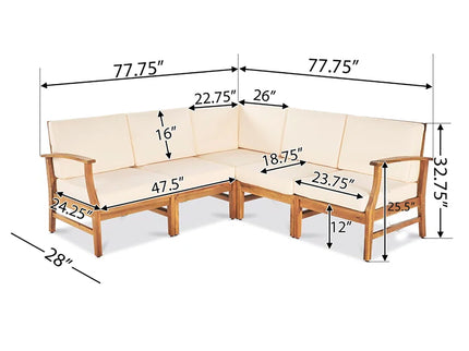 Perla - 5 Pieces Sofa Set
