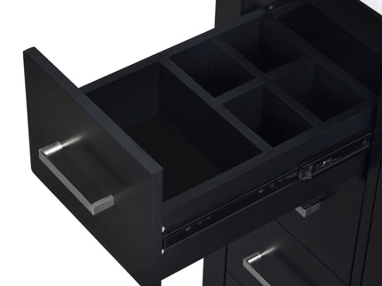 Ceramic Sink Combo, Freestanding Vanity Set With 3 Drawers & Soft Closing Doors