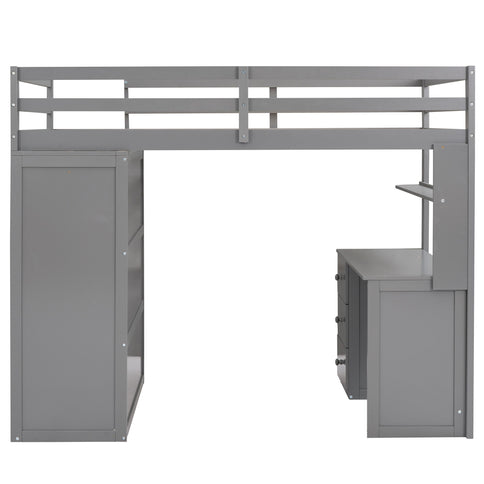 Loft Bed With Drawers, Desk, And Wardrobe