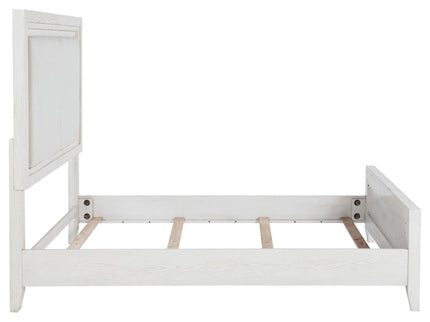 Inverness - Queen Upholstered Panel Bed With Padded Headboard Frame - White