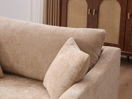 Farmhouse Accent Chair With 2 Bolster Pillows