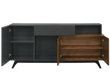 Destin- Ceramic Server - Walnut / Black