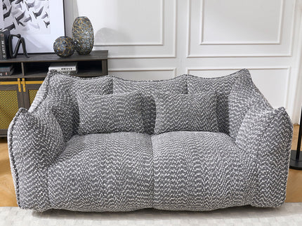 Comfortable Dual Beanbag Chair With High Resilience Foam Core For 2 People
