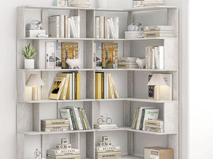 Modern 5 Tier Open Storage Bookcase