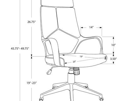 Office Swivel Chair, Adjustable Height, Ergonomic, Armrests, Contemporary & Modern
