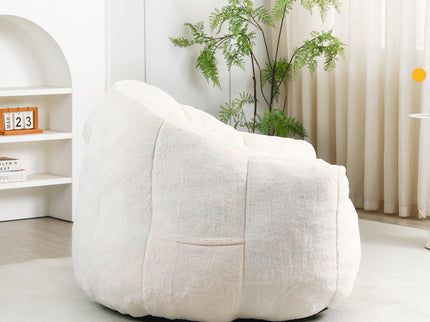 Beanbag Chair, Beanbag Sofa Chair With Armrests Stuffed High Density Foam