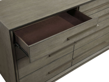 Prescott - 8 Drawer Dresser With Mirror - Brown