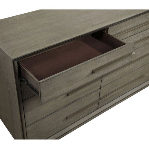 Prescott - 8 Drawer Dresser With Mirror - Brown