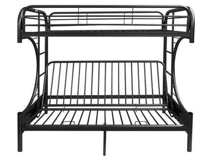 Eclipse - Twin Long Queen Futon Bunk Bed - Black