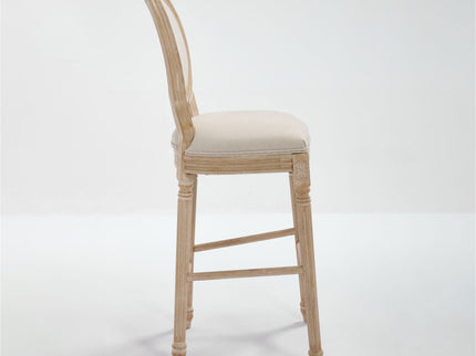 French Country Bar Chairs & Round Back (Set of 2)