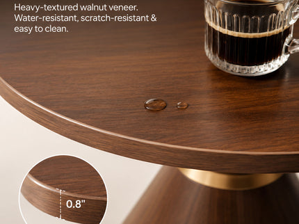 2 Piece Round Coffee Table Set For Living Room