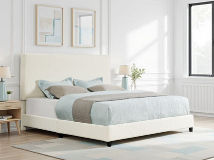 Platform Bed & Upholstered Headboard