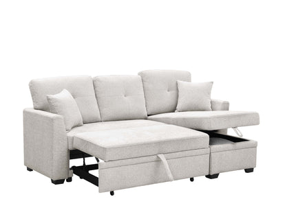 Upholstered Sectional & Pull Out Bed And Chaise Storage