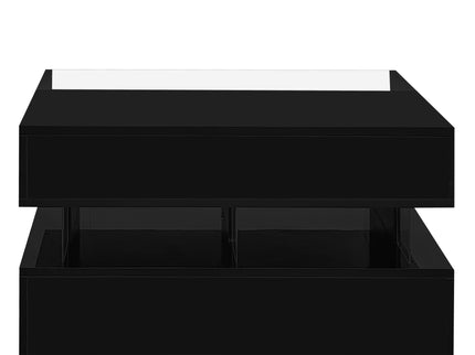 Lift Top Coffee Table With 2 Drawers, Hidden Space And LED Lights For Living Room