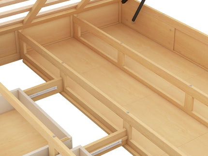 Platform Bed With Underneath Storage And 2 Drawers