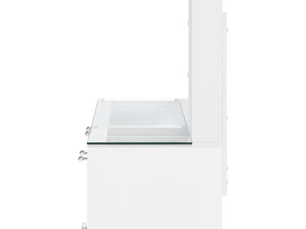 Kerr - 2 Drawer Makeup Vanity Table With Mirror And Stool