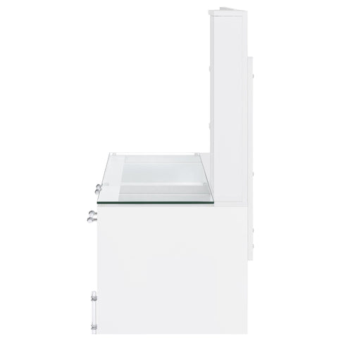 Kerr - 2 Drawer Makeup Vanity Table With Mirror And Stool